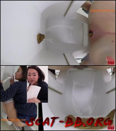 Pooping girls in public toilet filming closeup. (Closeup, Filth plus) 5 February 2019 [FullHD 1080p] 218 MB