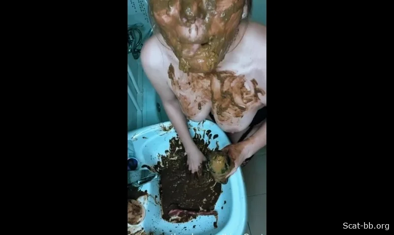 Shitty sink cleaning (with 6 loads) (Scatlina) 2 May 2025 [Big Shit, Piss Drinking]