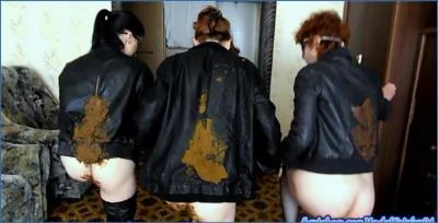 ModelNatalya94 Delivers Filthy Poop on Her Friend's Leather Jacket in Full Russian Scat Clip
