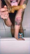 Inked Bambi in Let Me Taste Poop For You, a British Anal and Scat Fetish Film