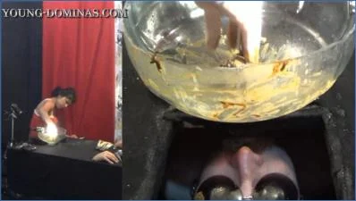 Stupid Slaves Dominates in Black Box Poop Receiver Part 4 with Vomit and Facesitting