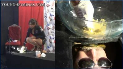Stupid Slaves Stars in Black Box Poop Receiver Part 1- Dirty Farting, Enema, and Shit Eating