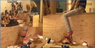 Nicol Defecates and Smears Her Dirty Feet in Condom-free German Scat