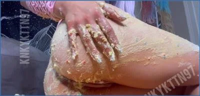 KnkyKttn97 Anal Show - Gross-out Scat and Kaviar Defecation Action