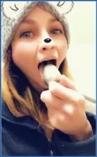 LilbuttLex Shoves Toys In Her Ass Before Licking Them Clean in Wild