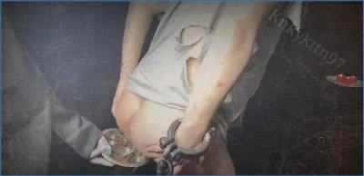 KnkyKttn97 Caged and Hungry: Big Toys, Nasty Poop - Full Solo Scat
