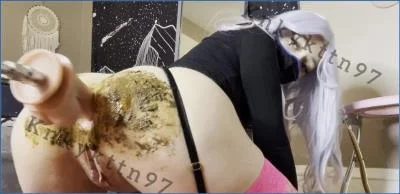 KnkyKttn97 Dominates with Massive Toys and Smear Fest - Scat Action