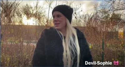 Devil Sophie Delivers Filthy Copro and Pissing in Public at McDonalds