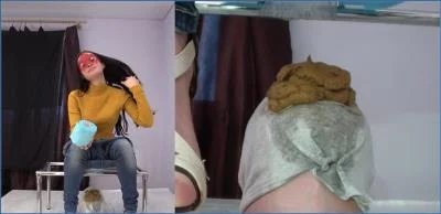 MilanaSmelly Dominates New Toilet Slave with Shit Eating and Verbal Humiliation in Russian Scat Porn